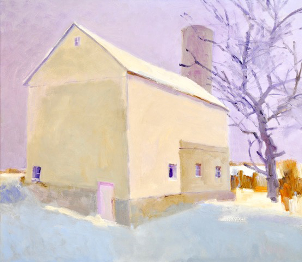 White Barn Winter 40″ X 46″